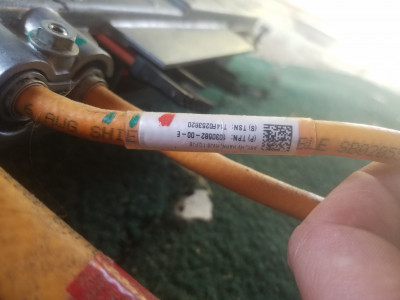 This is what I have left over from the guy who cut out my hvjb. At least I have a part number and the tesla description from the factory.<br /><br />This is the same cable that was in the hvjb from the factory I found on ebay.<br />https://www.ebay.com/itm/14-16-TESLA-MODEL-S-HIGH-VOLTAGE-HARNESS-HVJB-TO-FJB-GEN-2-1030582-10-G/143164331964?epid=21030187894&amp;hash=item21554257bc:g:xu0AAOSw3Ohcguih