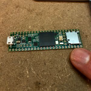 Teensy 3.6 board. It's tiny!