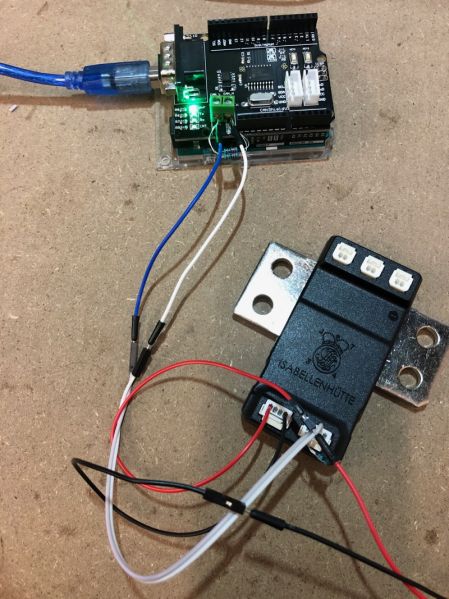 File:Arduino CAN bus shield connected to Isabellenhütte IVT-S.jpg