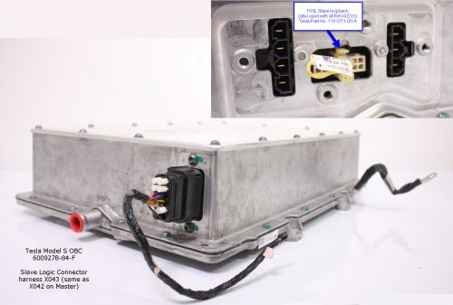 Tesla GEN1 OBC: "Slave" configuration Logic and HVIL connections.