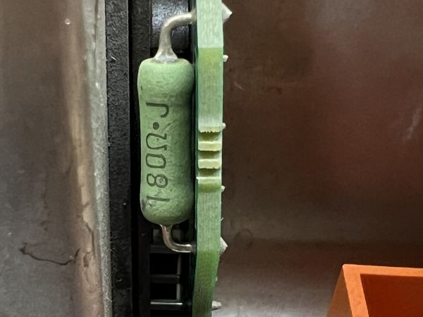 180 ohm resistor. One of three on the Tesla Model S GEN1 Rear HVJB "parking" connector for harness WWMA2, which is used only in Single OBC installations.